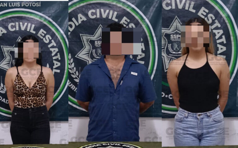 Tres detenidos tras persecución y volcadura